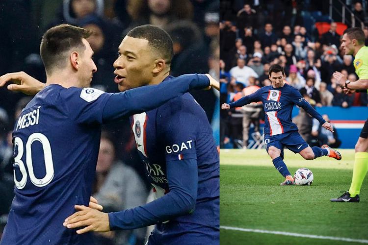 Messi's 700th goal on the night with Mbappe's brace,beat Marseille easily