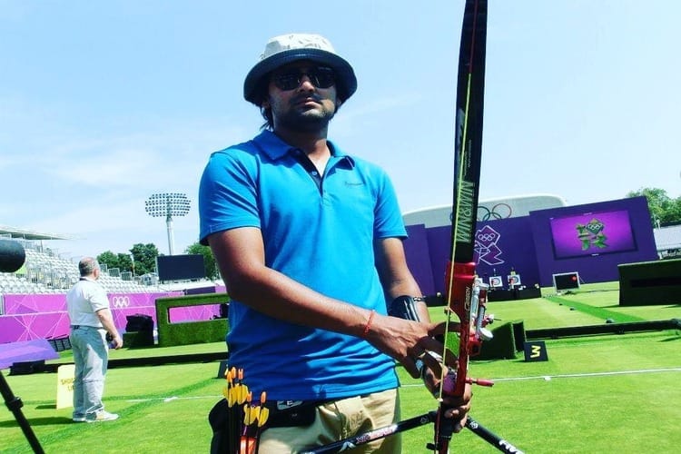 Rahul waits for the transformation in the Archery Federation body