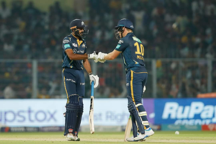 Gujrat reaches the top of the table; beats KKR by seven wickets.