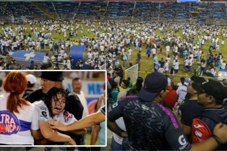 Football team handed one-year stadium ban after stampede left 12 dead and 100 seriously injured in horror scenes