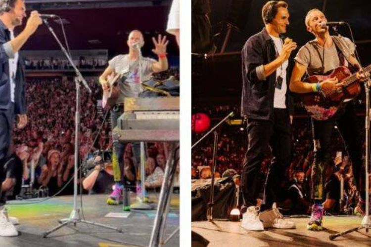Roger Federer joins popular band Coldplay for song during live concert