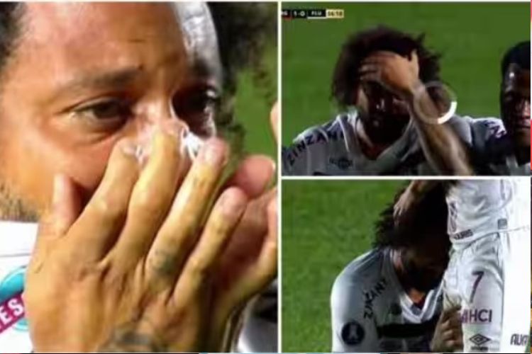 Marcelo in tears after horror tackle on Sanchez in Copa Libertadores match