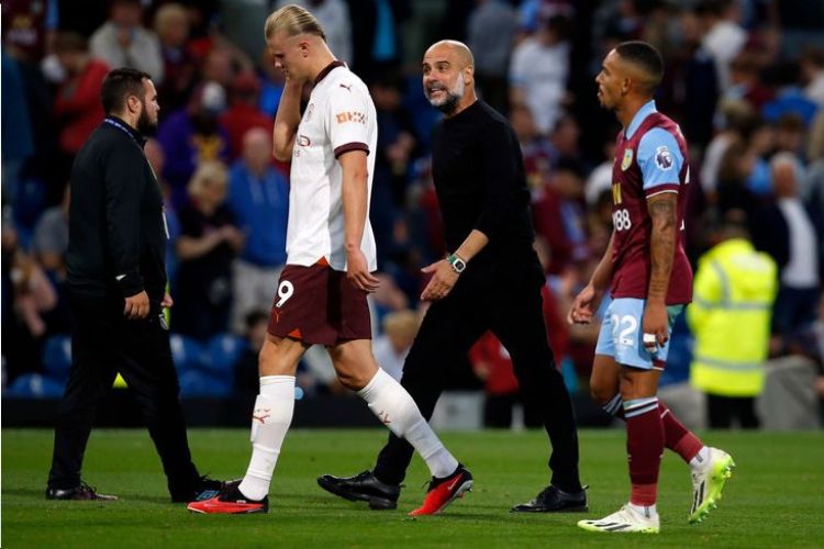 Pep Guardiola explains why he shouted at Erling Haaland at half-time