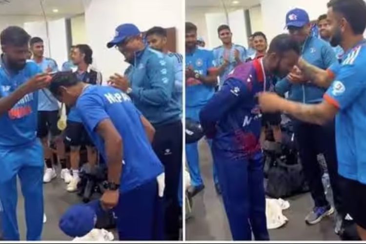 Hardik and Virat present medals to Nepal cricketers in a heart-warming gesture