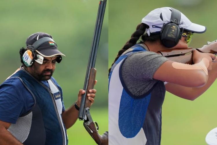 India win two spectacular medals in trap team event