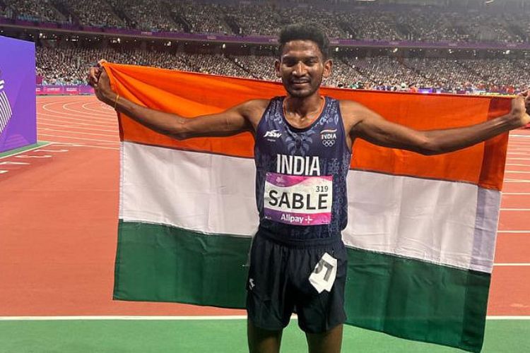 India win it's first track and field gold medal in the Asian Games