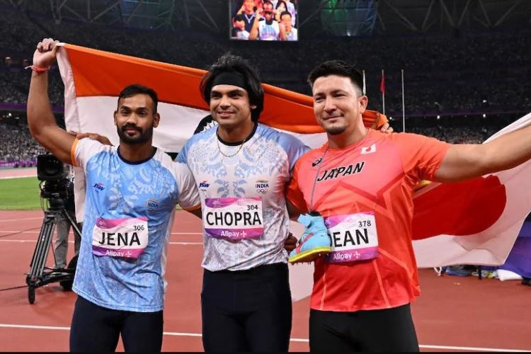 Neeraj Chopra bags gold medal, Kishore Jena follows him with the silver
