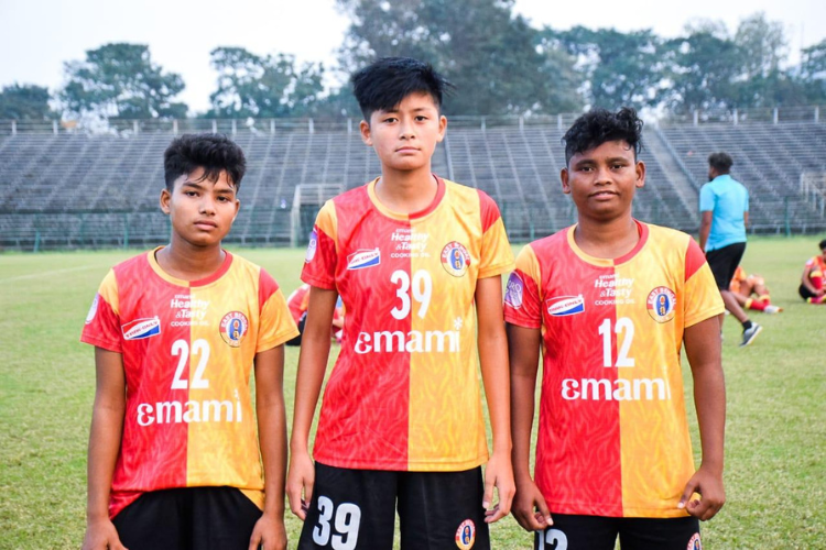 East Bengal's domination continues in the Kanyashree Cup with 5 goals past Moiri Sansad