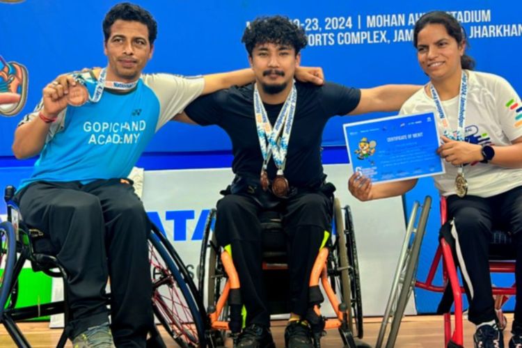 Despite grandmother’s death Ankit ensures medals at the National Para-Badminton Championships