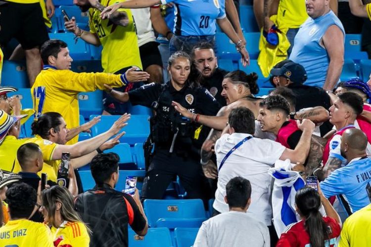 Giminez says They were involved in a brawl with Colombian fans to save their family