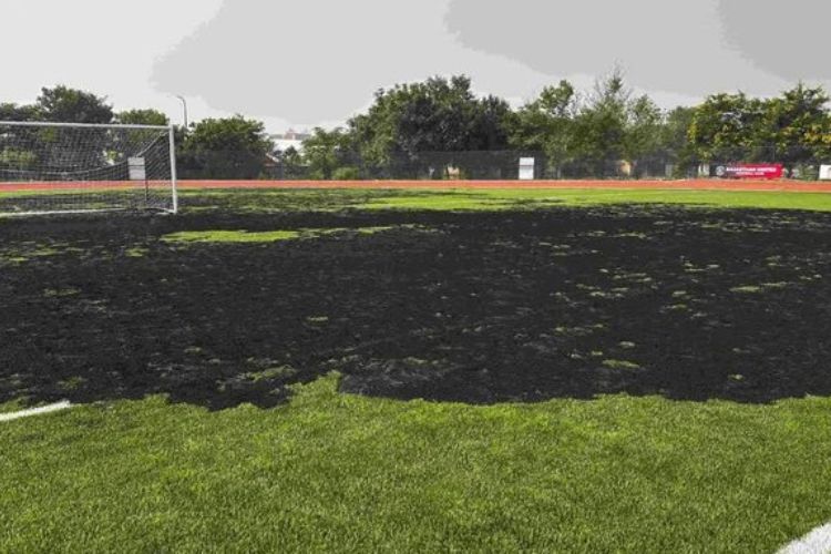 The newly-built ground for Rajasthan United’s I-League home matches severely damaged by fireworks!