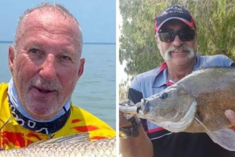 England legend Ian Botham falls in the crocodile-infested river; rescued by his old rival Merv Hughes